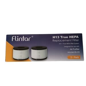 Flintar True Hepa Replacement Filter NEW 2-Pack -Air Purifier -Model BS-03